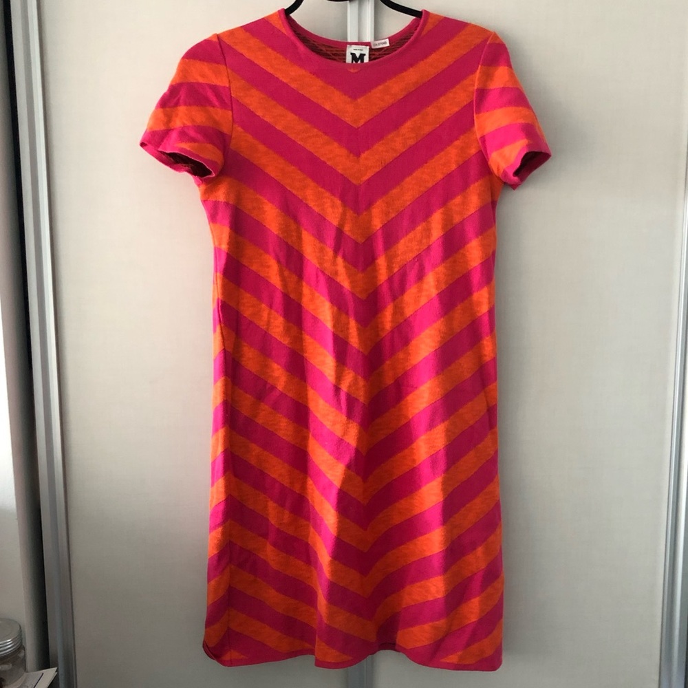 Missoni red and pink knit t-shirt dress